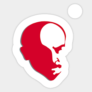 Red Vladimir Ilich Lenin stencil silhuette Sticker